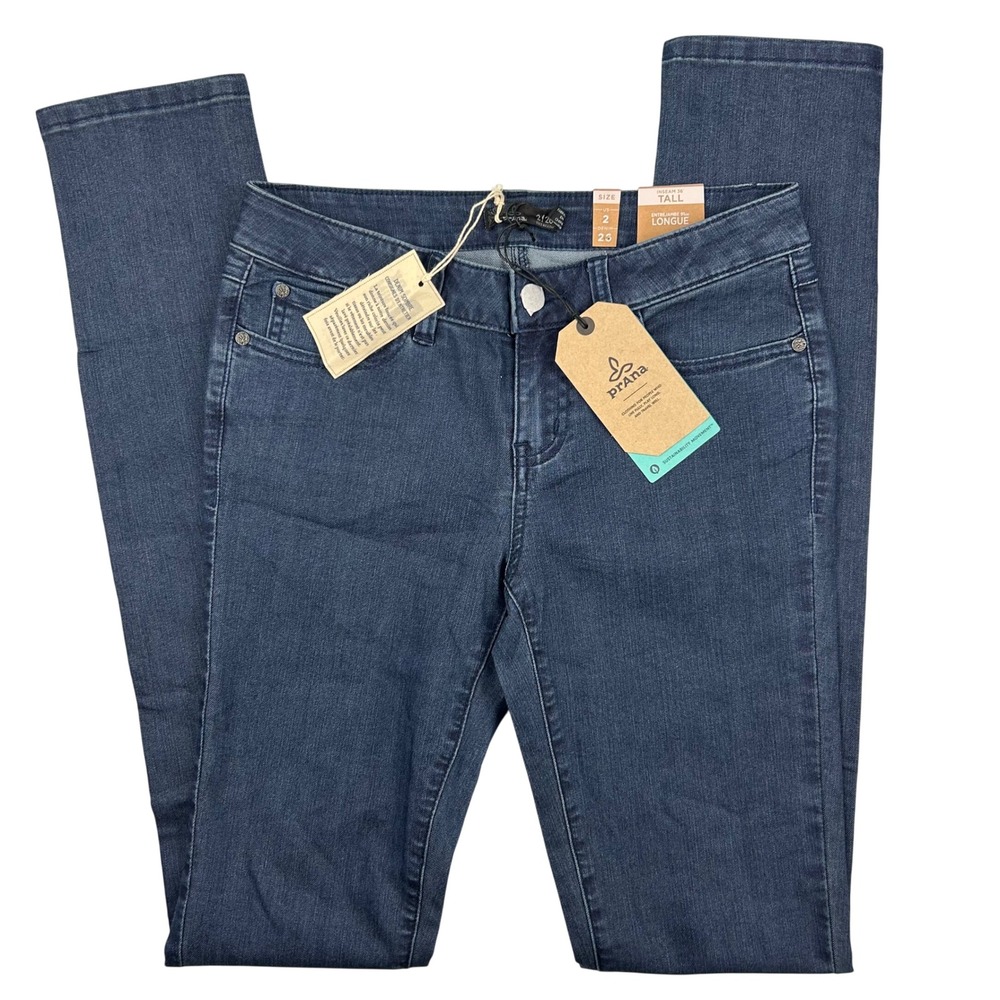 Prana Kara Jean Tall Inseam Indigo Dark Wash Slim Leg Denim Size 2 / 35 Long